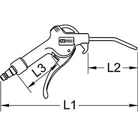 Universal-Druckluft-Ausblaspistole, 95mm