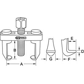 Universal Scheibenwischarm-Abzieher 2-armig