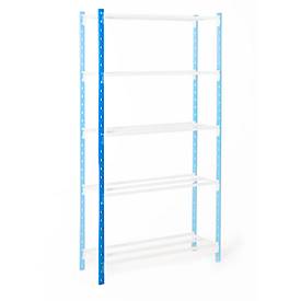 Universal-Steckregal, Stützen, mit Kunststofffüßen, H 2000 mm, himmelblau