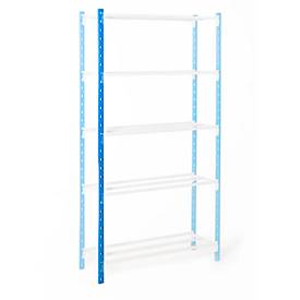 Universal-Steckregal, Stützen, mit Kunststofffüßen, H 2250 mm, himmelblau