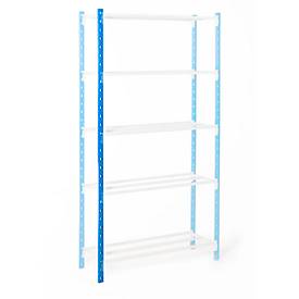 Universal-Steckregal, Stützen, mit Kunststofffüßen, H 2500 mm, himmelblau