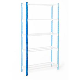 Universal-Steckregal, Stützen, mit Kunststofffüßen, H 3000 mm, himmelblau
