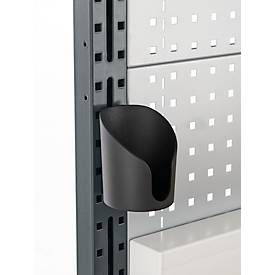 Universalhalter für Arbeitstische/Tischaufbauten AST31, geschlossen, bis 5 kg, Kunststoff, schwarz