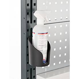 Universalhalter für Arbeitstische/Tischaufbauten AST31, geschlossen, bis 5 kg, Kunststoff, schwarz