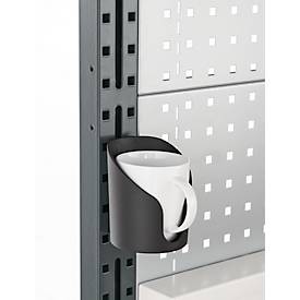 Universalhalter für Arbeitstische/Tischaufbauten AST31, geschlossen, bis 5 kg, Kunststoff, schwarz