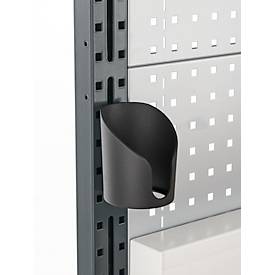 Universalhalter für Arbeitstische/Tischaufbauten AST31, offen, bis 5 kg, Kunststoff, schwarz