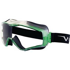 UNIVET Vollsichtbrille 6x3, EN 166/170, Rahmen gunmetallic/grün, Scheibe Polycarbonat klar, Vanguard UDC Beschichtung