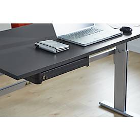 Unterbauschublade OrgaWork, Soft-Close-Einzug, abschließbar, B 430 x T 410 H 70 mm, schwarz