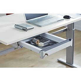 Unterbauschublade OrgaWork, Soft-Close-Einzug, abschließbar, B 430 x T 410 H 70 mm, weiß