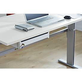 Unterbauschublade OrgaWork, Soft-Close-Einzug, abschließbar, B 430 x T 410 H 70 mm, weiß