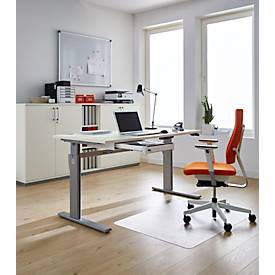 Unterbauschublade OrgaWork, Soft-Close-Einzug, abschließbar, B 430 x T 410 H 70 mm, weiß