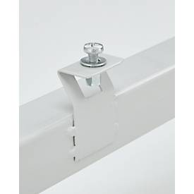 Untergestell für Schließfach Würfel, B 380 x T 370 x H 100 mm, mit 4 Füßen, zerlegt, Stahl, lichtgrau RAL 7035