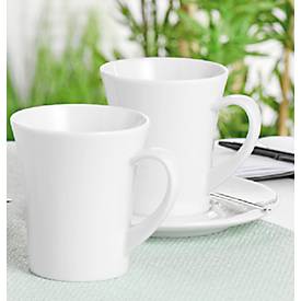 Untertasse Seltmann, für Becher DIVA, rund, spülmaschinenfest Ø 175 mm, Porzellan, weiß, 6 Stück