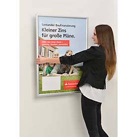 Update Display EasyFix-Klapprahmen, DIN A1, 25 mm Profil, Gehrung, selbstklebend, silber