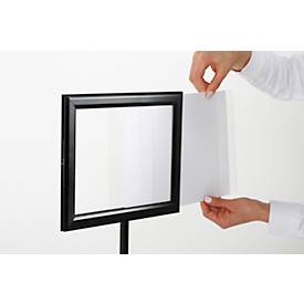 Update Display Infoständer Economy, doppelseitig, höhen- und formatverstellbar, DIN A3, doppelseitig, pulverbeschichtet, schwarz