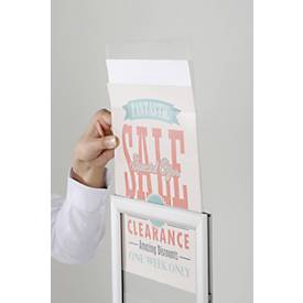 Update Display Infoständer Economy, doppelseitig, höhen- und formatverstellbar, DIN A4, doppelseitig, silber