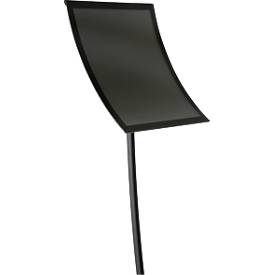 Update Display Infoständer Konkav, geschwungenes Design, pulverbeschichtet, DIN A4, schwarz