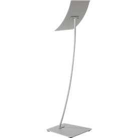 Update Display Infoständer Konkav, geschwungenes Design, pulverbeschichtet, DIN A4, silber