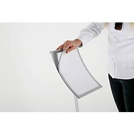 Update Display Infoständer Konkav, geschwungenes Design, pulverbeschichtet, DIN A4, silber