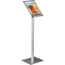 Update Display Infoständer Rondo, DIN A4, 25 mm Klapprahmen, Hoch- oder Querformat, silber