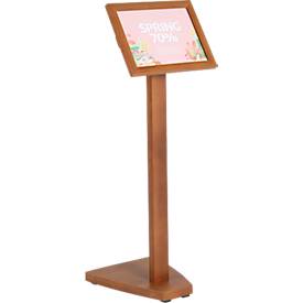 Update Display Infoständer WOOD, Buchenholz, Hoch- und Querformat, Buche, DIN A3