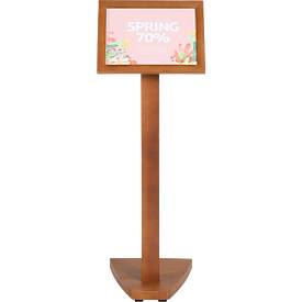 Update Display Infoständer WOOD, Buchenholz, Hoch- und Querformat, Buche, DIN A4