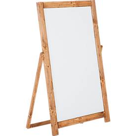 Update Display Infotafel FLOOR, magnethaftend, Whiteboard, klappbare Rückenstütze, Kiefernholz, 440 x 770 mm