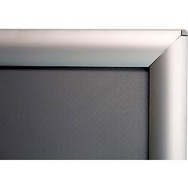 Update Display Klapprahmen Basic Frame, DIN A4, Gehrungsecke, Safe Corner, Aluminium, Wandmontage, 10er-Bundle, silber