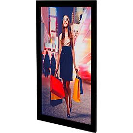 Update Display Klapprahmen HardLine, DIN A1, B 627 x T 13 x H 874 mm, flaches Profil, schneller Posterwechsel, vielseitig einsetzbar, schwarz