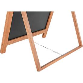 Update Display Kreidetafel Aufsteller FLOOR, klappbare Rückenstütze, beschriftbar, MDF, Buche, B 440 x H 770 mm