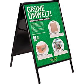 Update Display Kundenstopper Indoor BLACK, DIN A1, Klapprahmen, Aluminium, pulverbeschichtet, schwarz