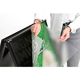 Update Display Kundenstopper Indoor BLACK, DIN A1, Klapprahmen, Aluminium, pulverbeschichtet, schwarz