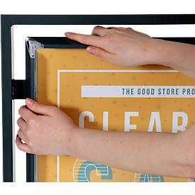 Update Display Kundenstopper SQUARE, Plakatformat DIN A1, HardLine-Klapprahmen, mobiler Plakatständer, schwarz