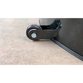 Update Display Kundenstopper Wheel, DIN A1, wasserfest, 35 mm Klapprahmen, Logofläche, mit Laufrollen, schwarz RAL 9005