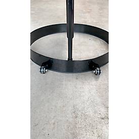 Update Display Kundenstopper Wheel, DIN A1, wasserfest, 35 mm Klapprahmen, Logofläche, mit Laufrollen, schwarz RAL 9005