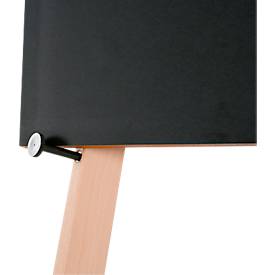 Update Display mobile Staffelei, Klappfüße, Höhe 1500 mm, Hoch- / Querformat, Buche natur