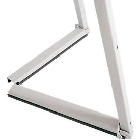 Update Displays Staffelei, höhenverstellbar, Aluminium, faltbare Füße, B 536 x T 309 x H 1500 mm, grau