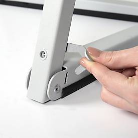 Update Displays Staffelei, höhenverstellbar, Aluminium, faltbare Füße, B 536 x T 309 x H 1500 mm, grau
