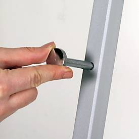 Update Displays Staffelei, höhenverstellbar, Aluminium, faltbare Füße, B 536 x T 309 x H 1500 mm, grau