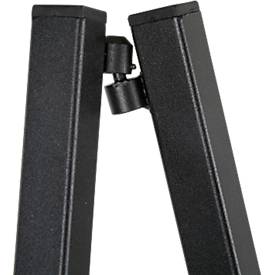Update Displays Staffelei, höhenverstellbar, Aluminium, faltbare Füße, B 536 x T 309 x H 1500 mm, schwarz