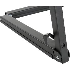 Update Displays Staffelei, höhenverstellbar, Aluminium, faltbare Füße, B 536 x T 309 x H 1500 mm, schwarz