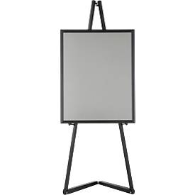 Update Displays Staffelei, höhenverstellbar, Aluminium, faltbare Füße, B 536 x T 309 x H 1500 mm, schwarz