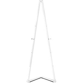 Update Displays Staffelei, höhenverstellbar, Aluminium, faltbare Füße, B 536 x T 309 x H 1500 mm, weiß