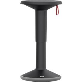 UPis1 height adjustable stool, Ø 330 x H 450 - 630 mm, black