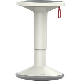 UPis1 in hoogte verstelbare kruk, Ø 330 x H 450 - 630 mm, grijs-wit