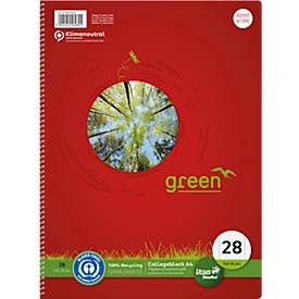 Ursus® Green Collegeblock, A4, 160 Bl. 5mm kariert