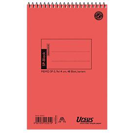 Ursus Spiralblock, 4 mm kariert, 48 Blatt/Block, 95 x 135 mm