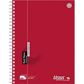 Ursus Spiralbuch, DIN A4, 90g, 80 Blatt, rot