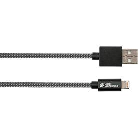 USB 2.0 Lade/-Datenkabel Good Connections, für iPhone/iPad/iPod, MFI-zertifiziert, USB-A an Lightning-Stecker, 12 W, bis 480 Mbit/s, Länge 0,5 m, schwarz