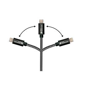 USB 2.0 Lade/-Datenkabel Good Connections, für iPhone/iPad/iPod, MFI-zertifiziert, USB-A an Lightning-Stecker, 12 W, bis 480 Mbit/s, Länge 0,5 m, schwarz